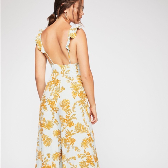 final price drop!! | free people | be the one wide-leg jumpsuit - Picture 3 of 7